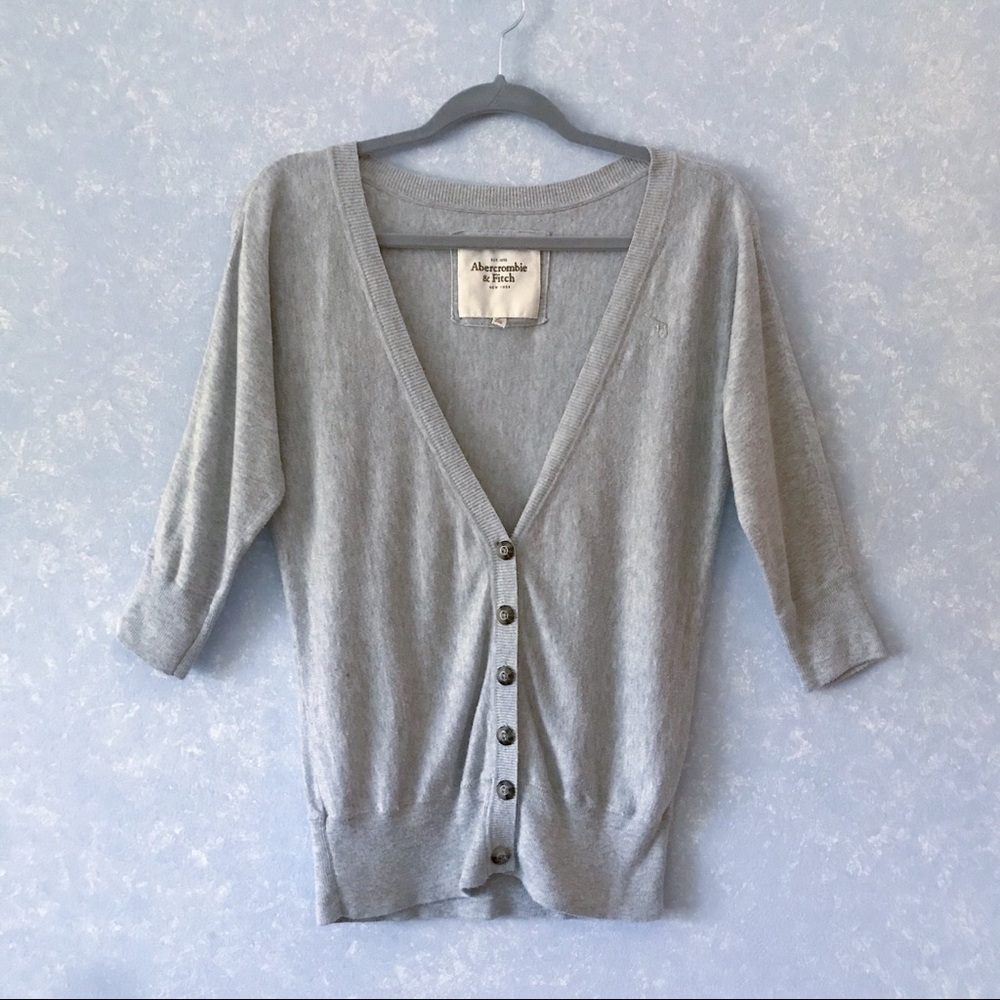 Light Grey Abercrombie & Fitch Cardigan